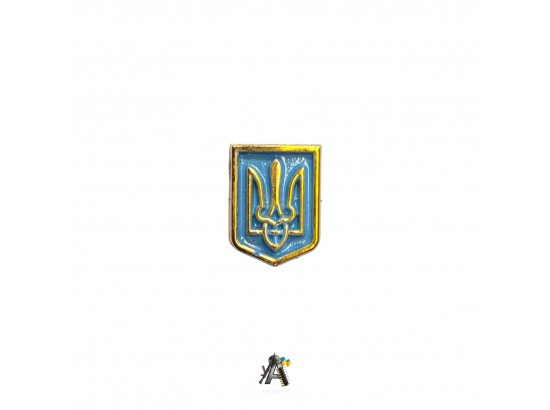 Емблема тризуб на щиті золота