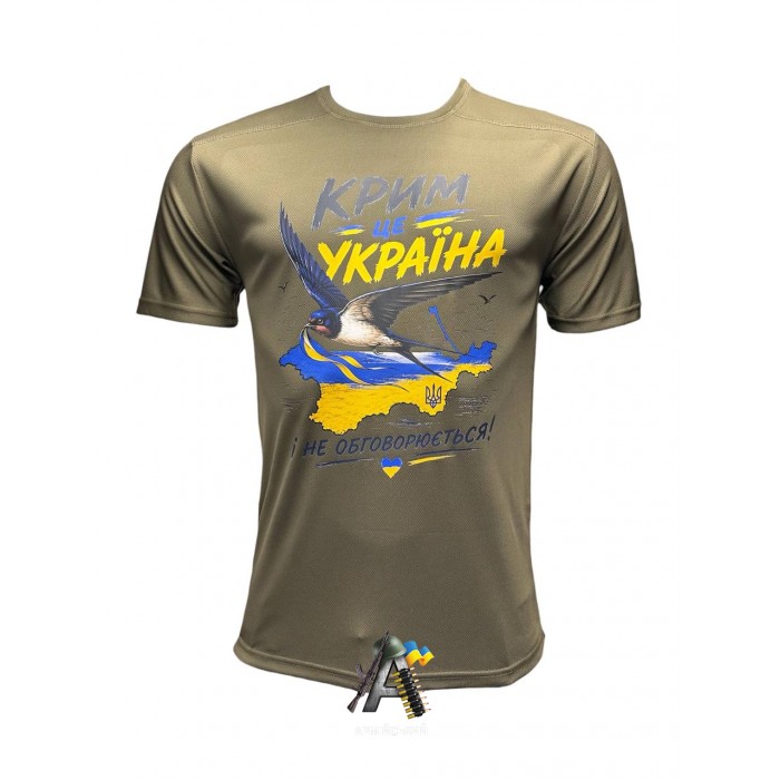 Футболка тактична Кулмакс «Крим це Україна» (олива)