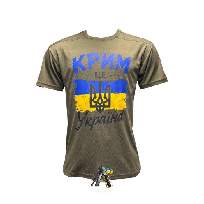 Футболка тактична Кулмакс «Крим це Україна» (олива)