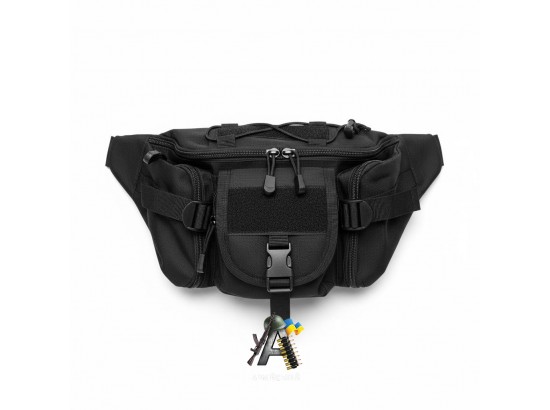 Тактическая поясная сумка Waist Bag (Черная)