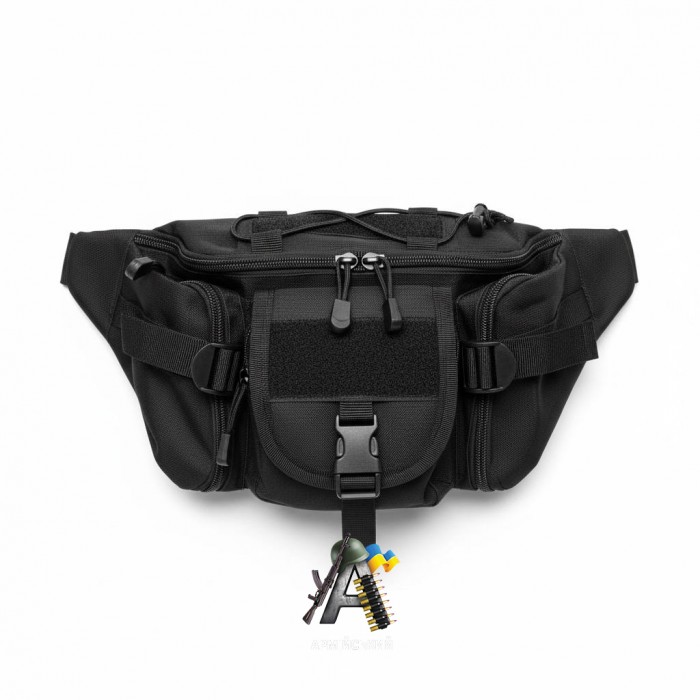 Тактическая поясная сумка Waist Bag (Черная)
