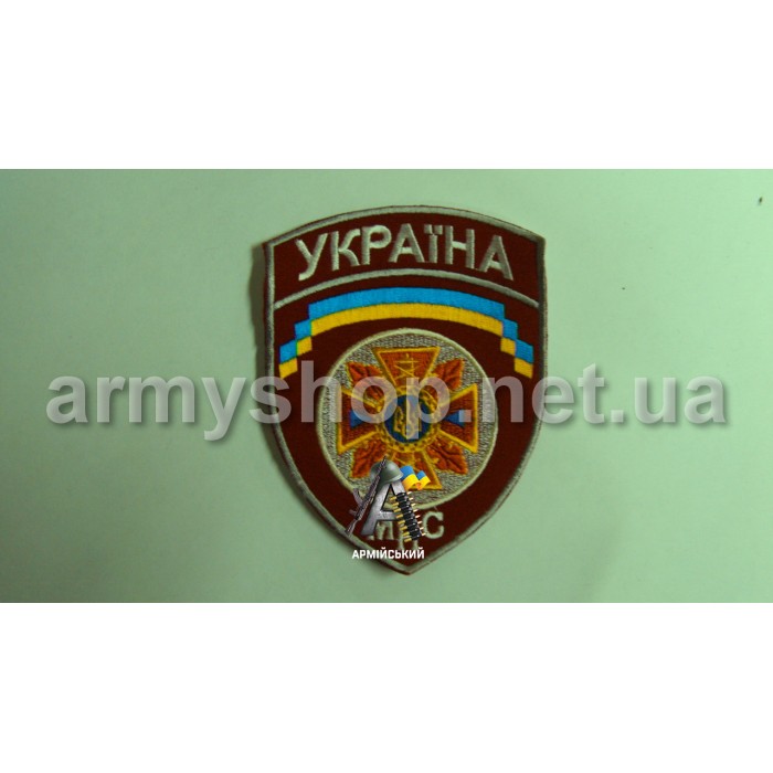 Шеврон МНС малиновий великий