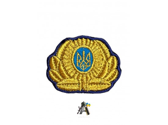 Кокарда з листям синя