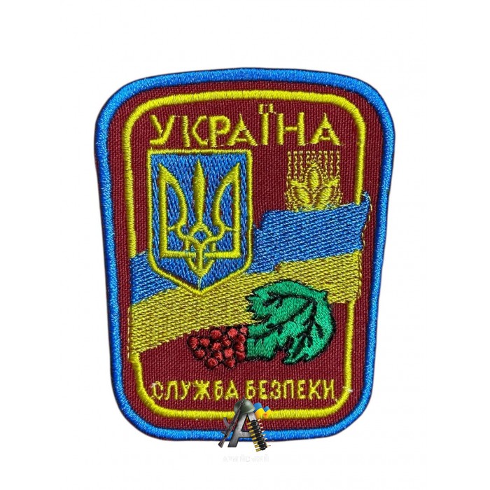 Шеврон СБУ красный
